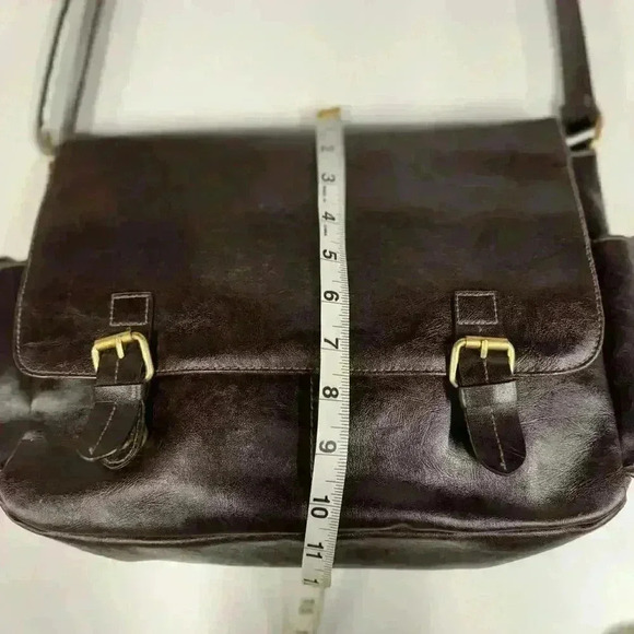 COPY - Messenger Bag Leather Brownish Red Carries up to 16.4" Laptop - Picture 5 of 14